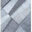 Tapis rectangulaire en cuir de vache gris et beige à motif géométrique 10 pi x 13 pi-230868113