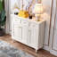 Banc de rangement blanc en bois manufacturé