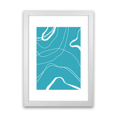 Mita Teal Swirls N13 by Pixy Paper - Print