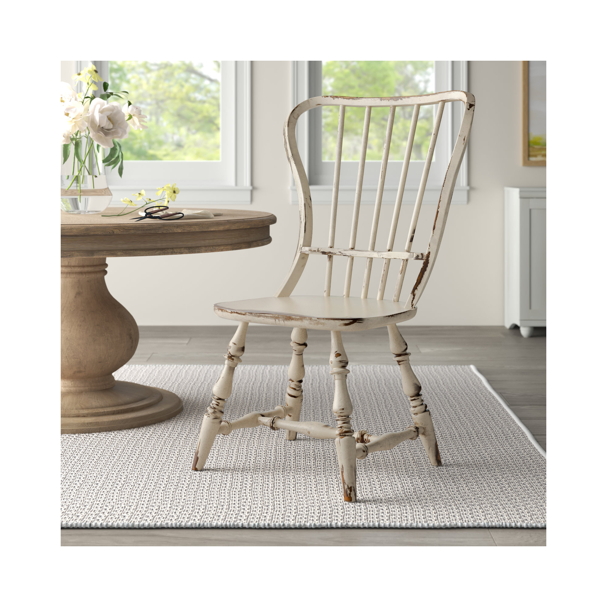 Sanctuary Windsor Back Side Chair, Antique White