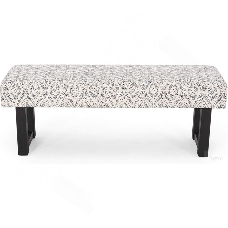 Ashford Boho Fabric Bench Great Deal Furniture Boho Fabric Bench, Black Print