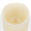 Ensemble de 3 bougies colonne sans flamme Bisque Wax - bougie Wavy Edge