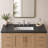37" Gray Quartz top with rectangle sink-Right