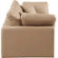 Canapé modulaire 80 po à accoudoirs carrés en similicuir-87149805