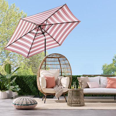 Parasol de marché en acier avec manivelle 10 pi Rosecliff Heights