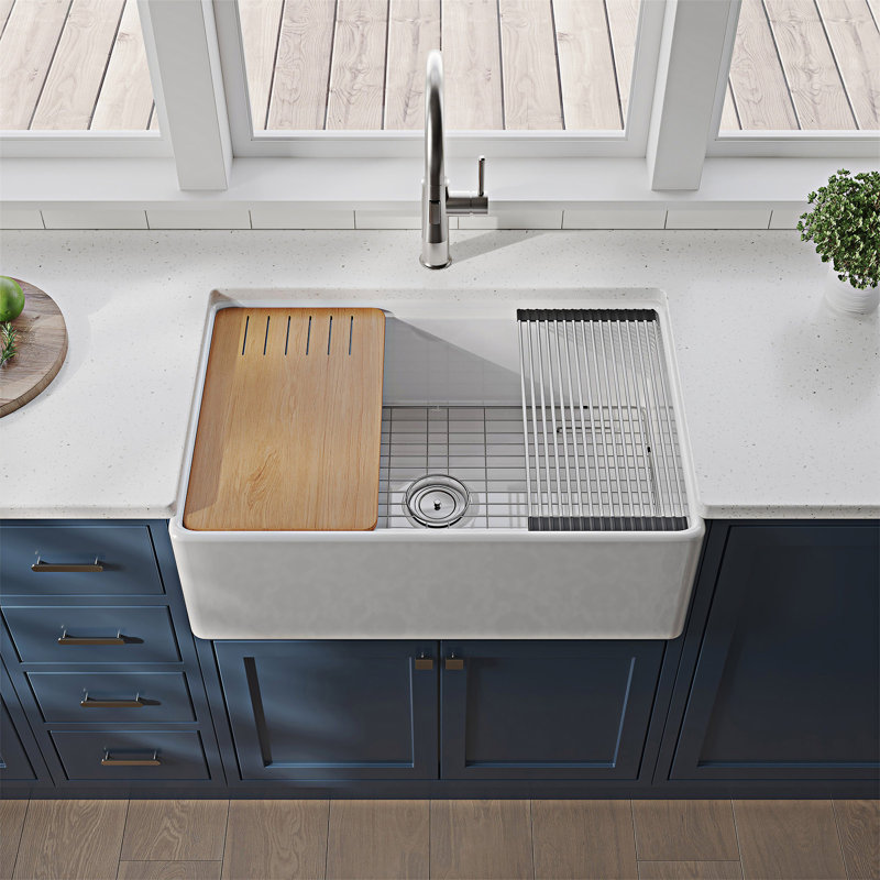 Workstation Farmhouse Kitchen Sink With Accessories