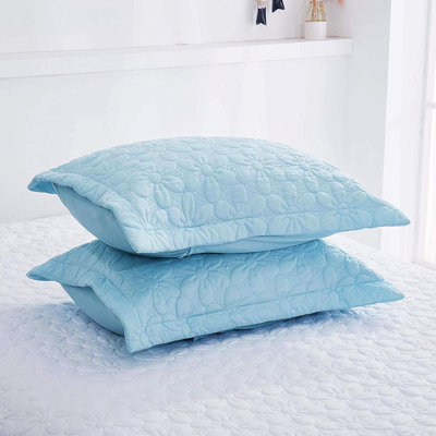 Quilted Floral Bed Pillow Shams