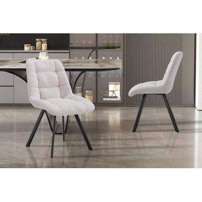 Ephemerine 49cm H Upholstered Metal Side Chair