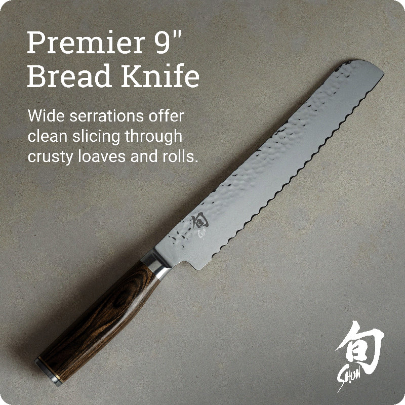 Premier 9'' L Bread Knife, Walnut