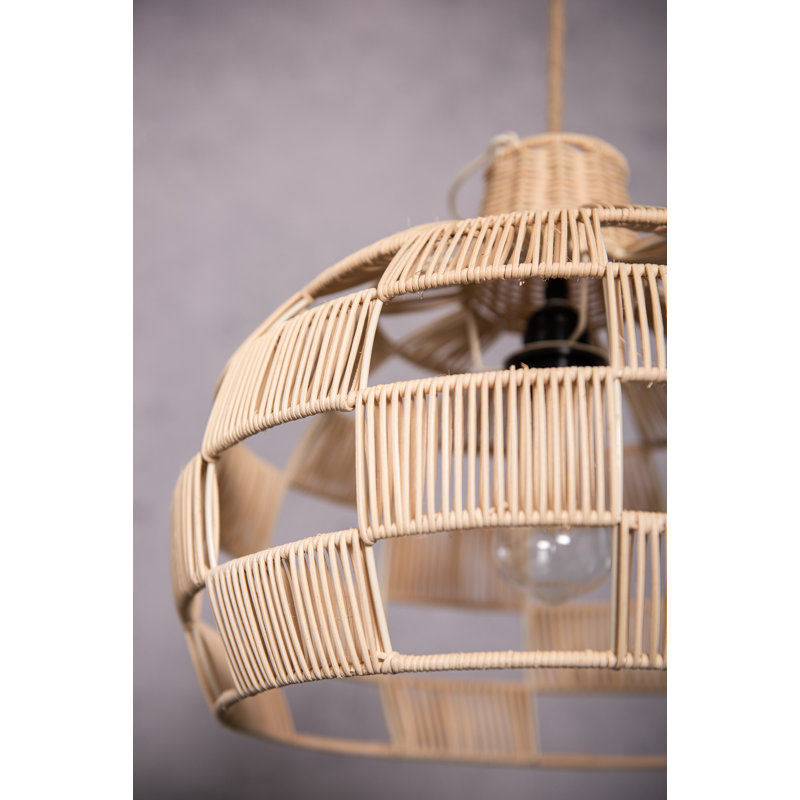 Luminaire suspendu en rotin 1 lumière Adamsburg