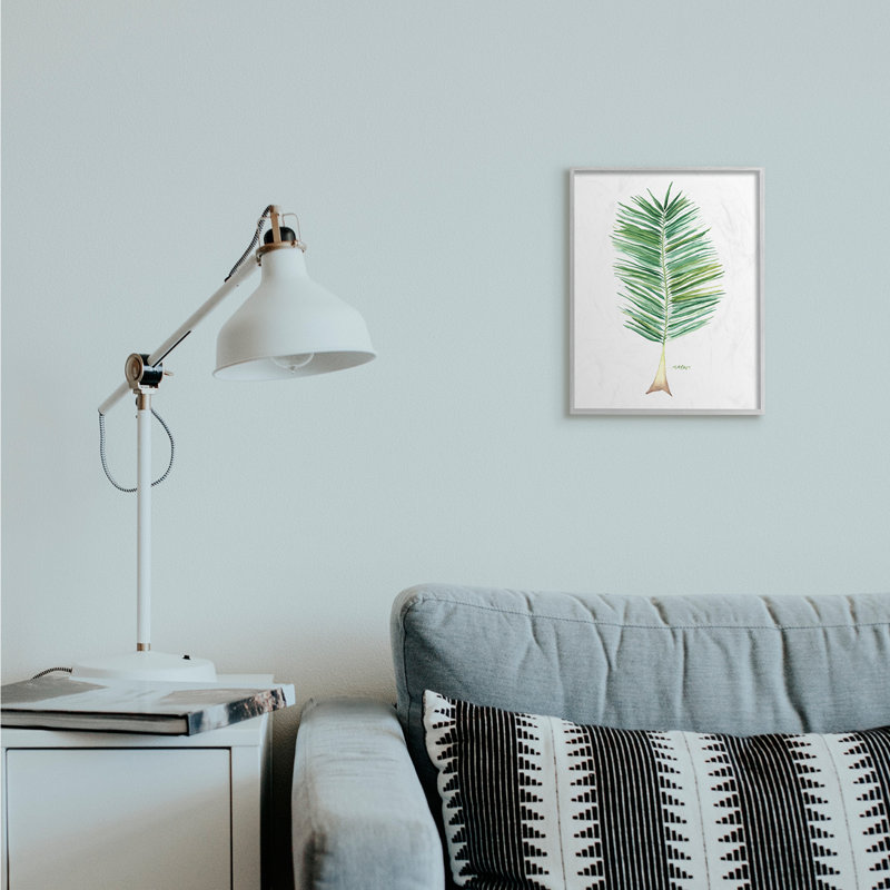 Verdure de cocotier sur fond blanc, Estampe numérique Farmhouse, H 14 po x l 11 po