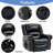 Katrein Lay Flat Leather Match Power Lift Recliner with Massager and Heat, Infinite Position-349881301