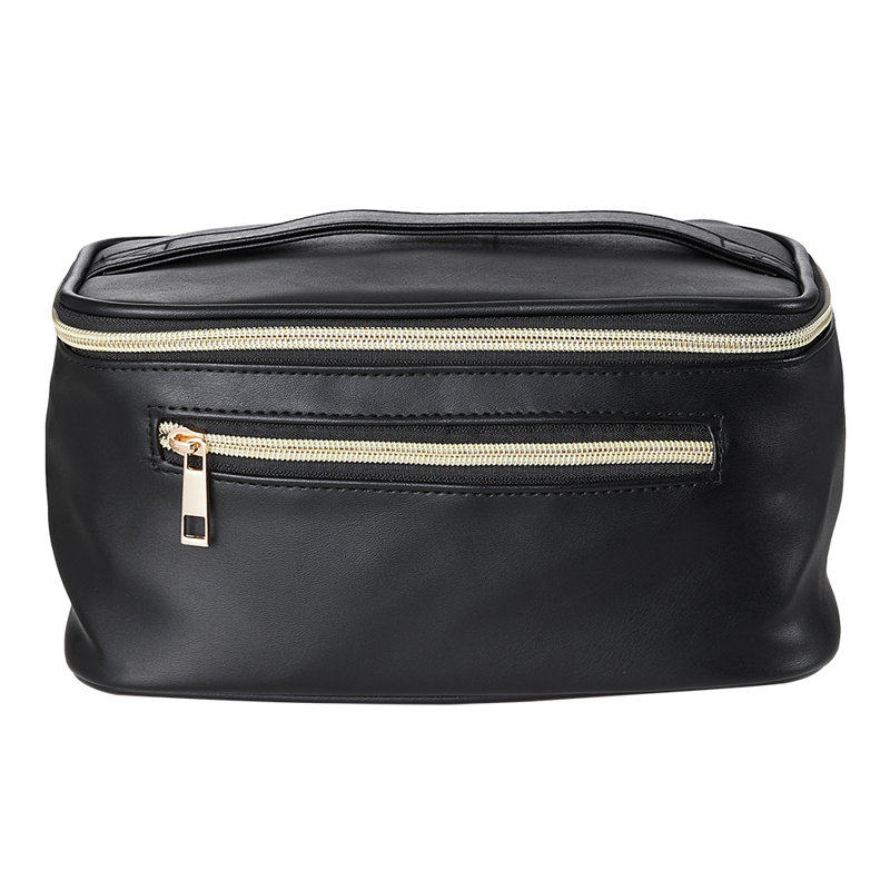 PU Leather Travel Case + Portable, Black