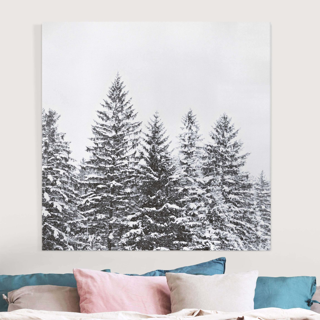 Leinwandbild Dunkle Winterlandschaft