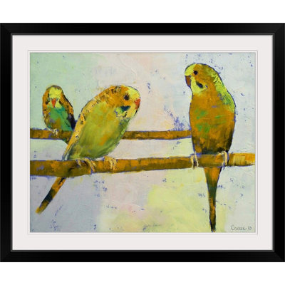 «Wireman Three Parakeets» par Michael Creese - reproduction