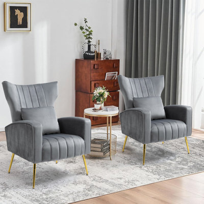 Upholstered Velvet Armchair