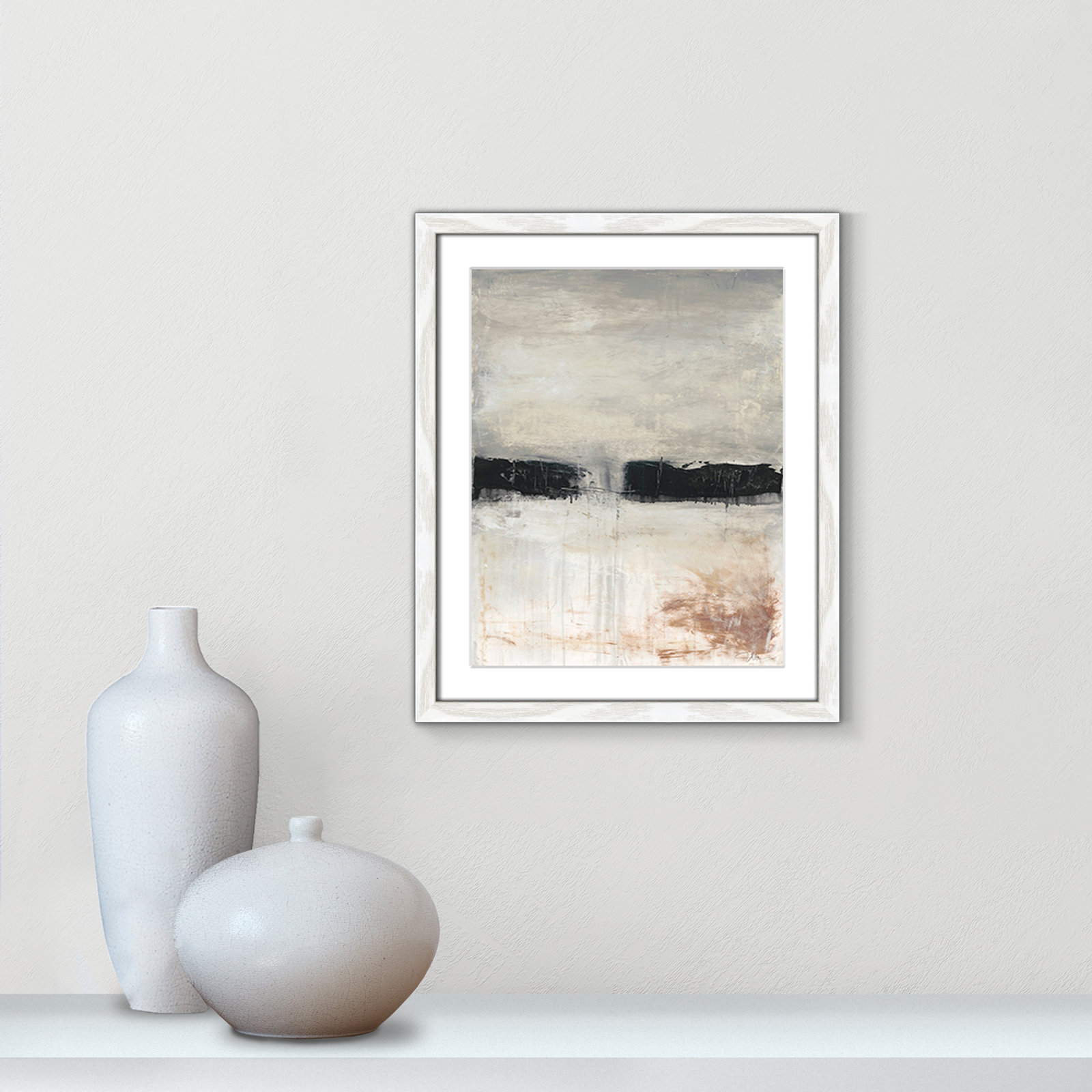 Autumn In The Dark Forest by Filippo Ioco, 19" H x 16" W x 0.75" D, White Framed