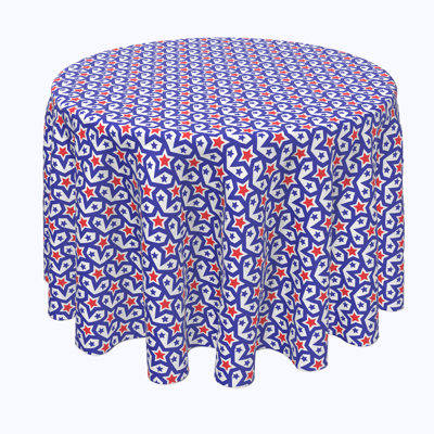 Ropp Geometric Round Independence Day Tablecloth