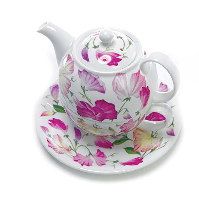 Thé en porcelaine osseuse pour un ensemble Rosanne