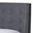 Meiya Gothard Modern And Contemporary Grey Velvet Fabric Upholstered And Dark Brown Finished Wood Queen Size Platform Bed-827027558-827027559
