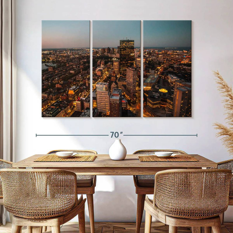 Nicci Busy Boston Skyline, H 42 po x l 65 po