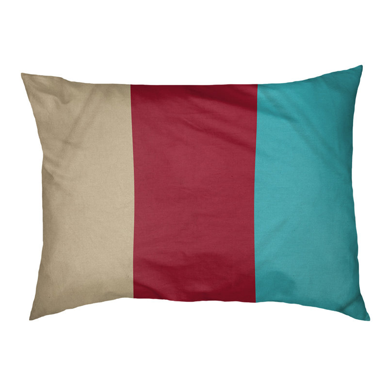 Coussin Arizona, Très grand (l 50 po x P 40 po x H 17 po), Sable de Sonora / rouge Sedona / bleu sarcelle