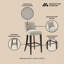 Tabouret de bar en chenille Beever-58102062