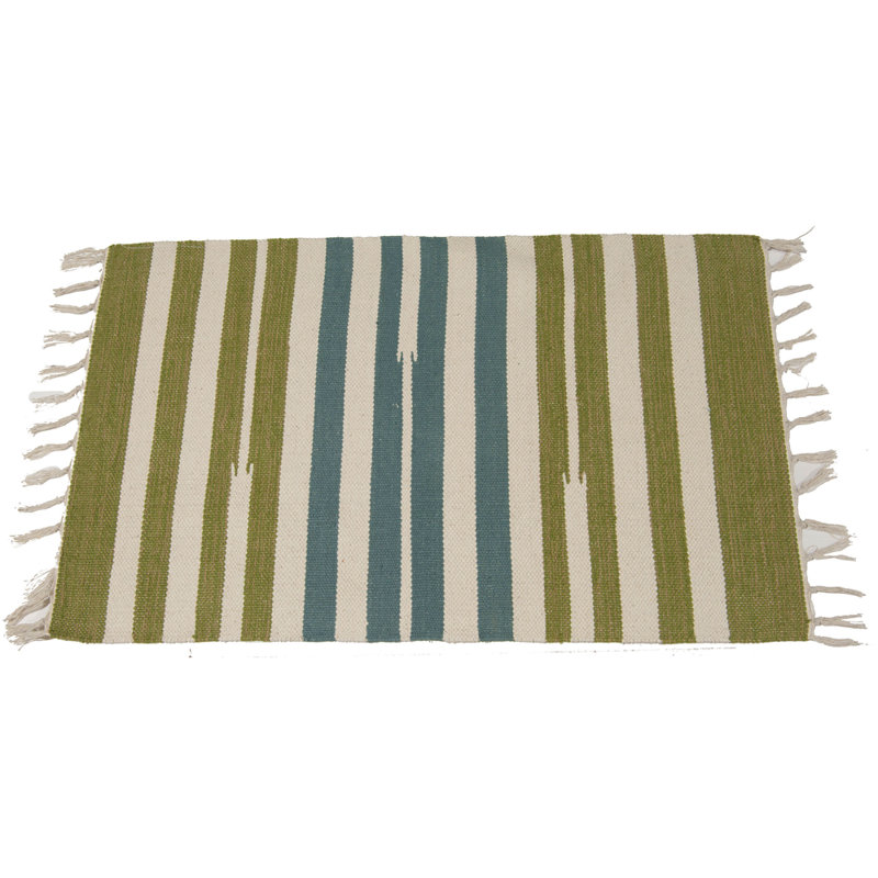 Colton Rectangle 50 cm x 80 cm Striped Hand Loomed Kilim Area Rug