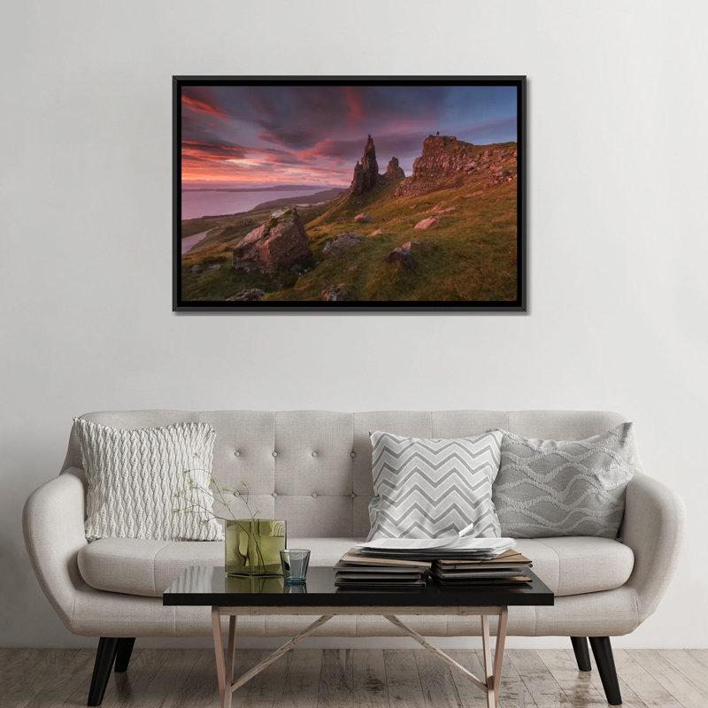 « écosse iv », reproduction de photo sur toile, H 40 po x l 60 po x P 1,5 po, Toile avec cadre noir, Pas de tapis