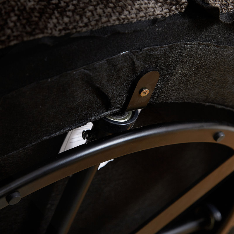 Chaise pivotante confortable à 360 degrés avec mousse de chenille moelleuse pour diverses pièces, Chenille noir