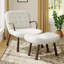 Kepper Upholstered Armchair with Footstool