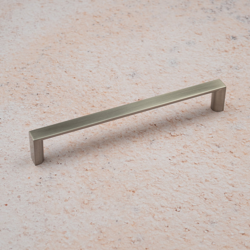 Brushed Nickel Square D-Bar Handles , 160mm