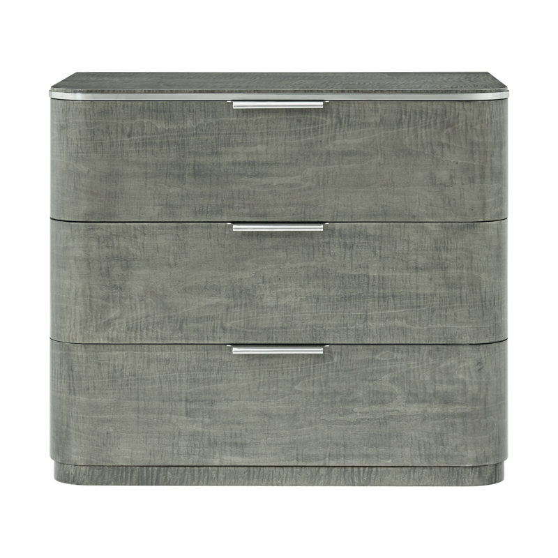 Hudson 3 - Drawer Solid Wood Nightstand