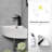 Davivy 18" x 13" Corner Bathroom Sink with Pop Up Drain and Installation Kit