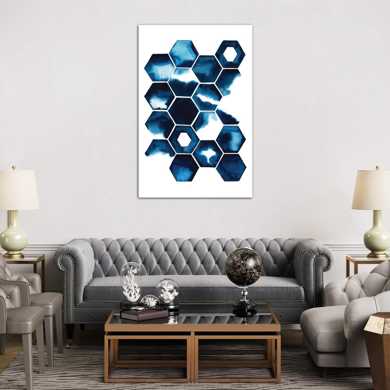 Stormy Geometry II by Grace Popp - Wrapped Canvas Painting, 66.04 cm H x 45.72 cm W x 1.91 cm D