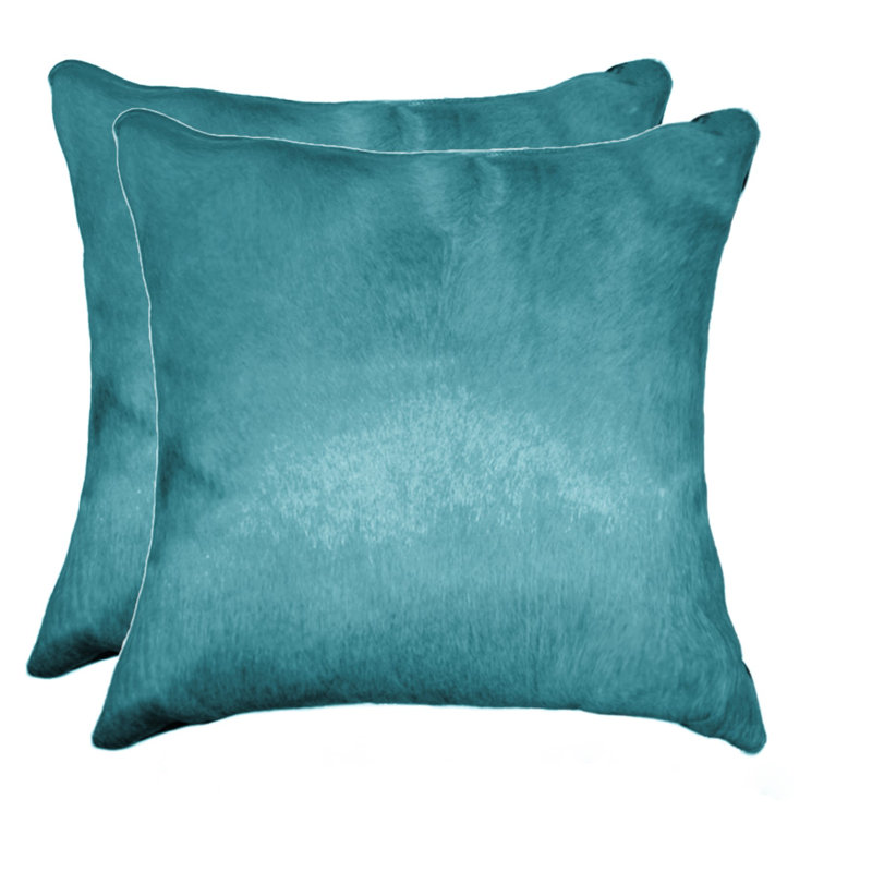  Coussin en peau de vache, Bleu ciel