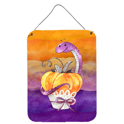 Bannière d’Halloween en forme de serpent en forme de citrouille
