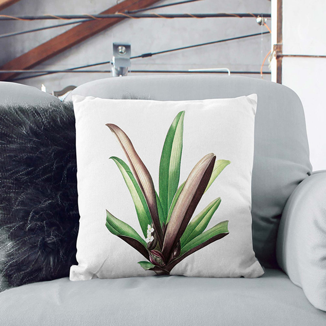 Boat Lily Flowers by Pierre-Joseph Redoute Cushion with Filling