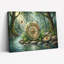 «Gallery Wrap», art mural sur toile pour le salon, la chambre à coucher, le bureau ou le vestibule - décoration murale décorative avec boussole forêt-129025775-129025777