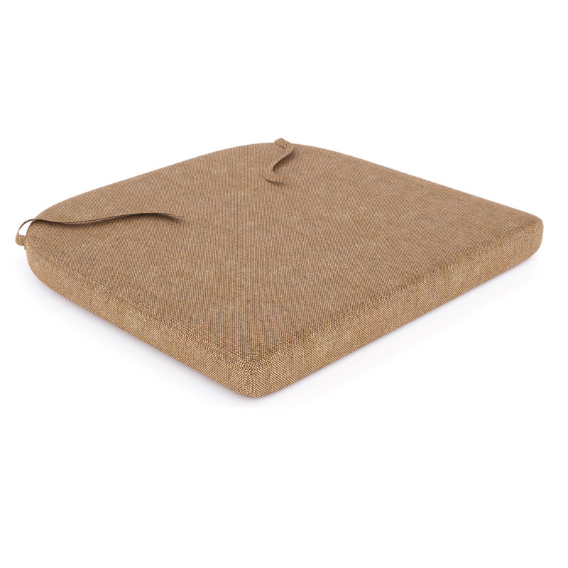Sunbrella® Outdoor 2'' Lounge Chair Seat Cushion, Canvas Heather Beige Sunbrella® Canvas