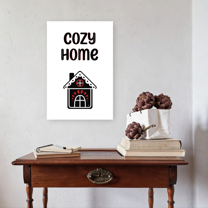 Cozy Home Modern Winter Architecture Wall Art Print 1 Piece Wrapped Canvas Wall Art, 60.96cm H x 40.64cm W
