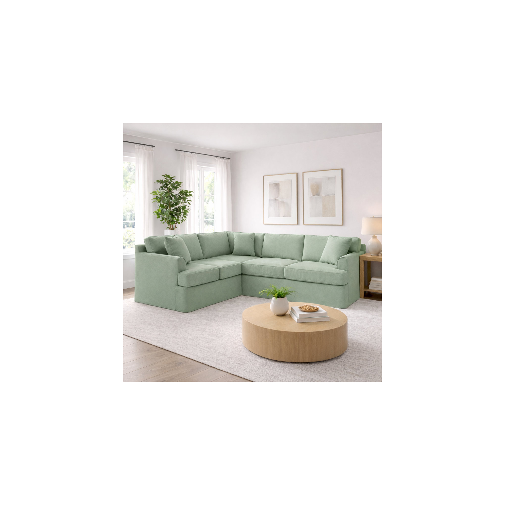 Conradina 2-Piece Slipcovered Sectional, Left Hand Facing, Bayou Spray Canvas