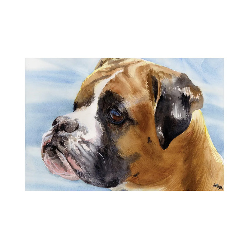 Peter Pan - Boxer Dog by Judith Stein - Wrapped Canvas Painting, 20.32cm H x 30.48cm W
