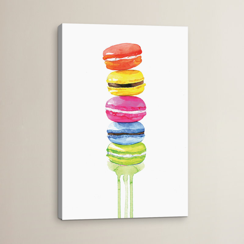 « maccroons »-impression sur toile, H 40 po x l 26 po x P 1,5 po, Toile