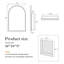 Armoire de rangement pour salle de bain arquée avec miroir H 36 po x l 24 po x P 5 po Armoire en métal-1058920531
