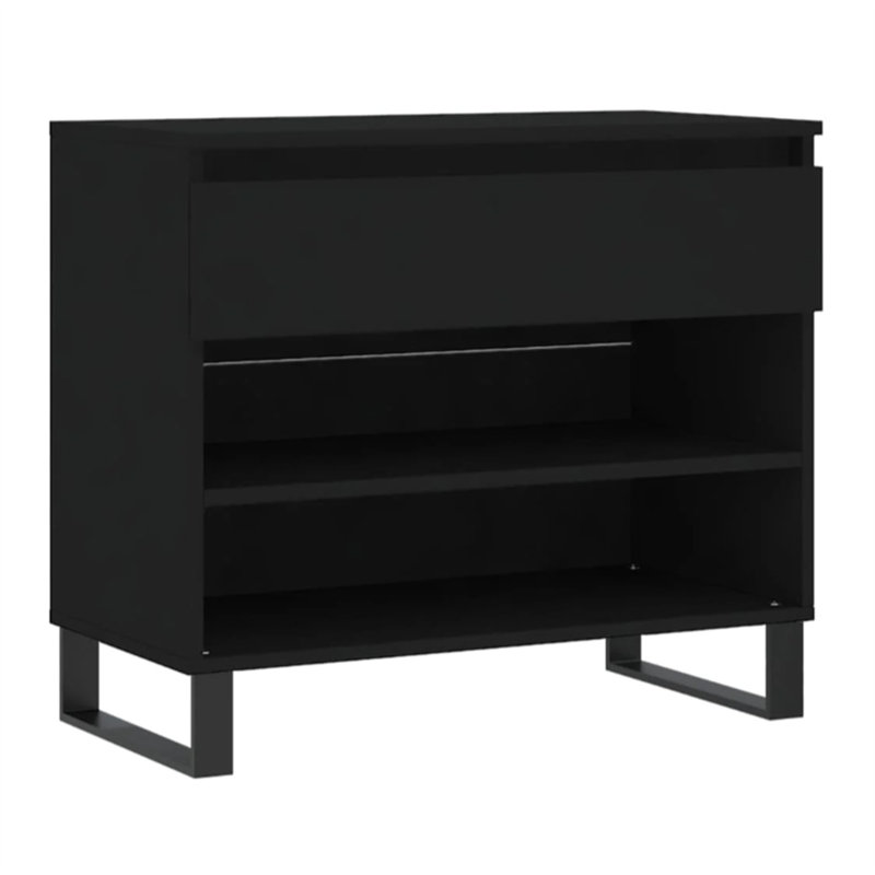 Bardha 4 Pair Shoe Storage Cabinet, Black