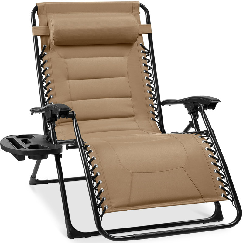 Oversized Padded Zero Gravity Chair, Beige