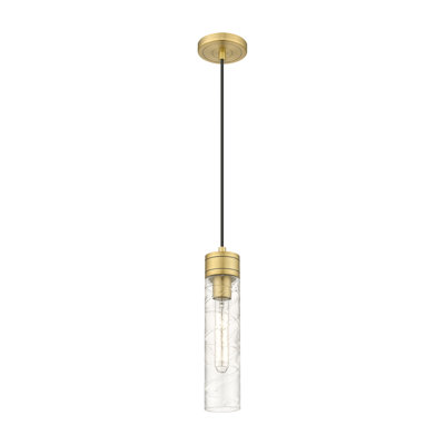 Ballston - Maliyah - Mini-luminaire suspendu à cordon 3 po avec abat-jour en H 8 po - Finition cuivre antique - Abat-jour tourbillon déco