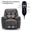 Fauteuil inclinable pivotant en cuir de 38,5 po avec massage et chauffage-855713649