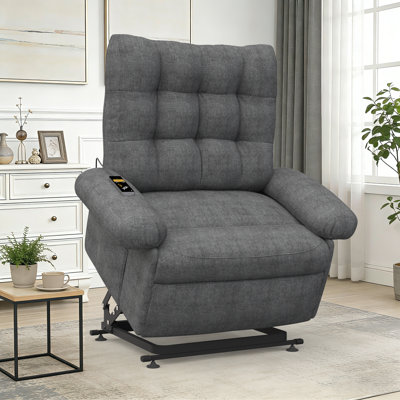 Power Lift Recliner Chair W/Remote Control And Side Pocket For Elderly